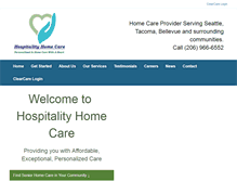 Tablet Screenshot of hospitalityhomecare.com
